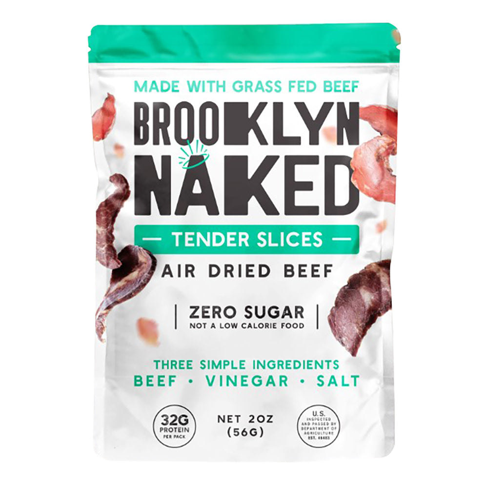 Wholesale Brooklyn Biltong Naked Air-Dried Beef Slices 2 Oz Pouch- Bulk