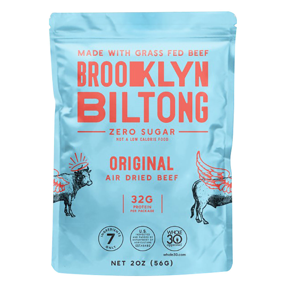Wholesale Brooklyn Biltong Original Air-Dried Beef 2 Oz Pouch- Bulk