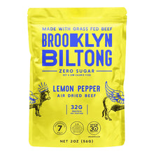 Wholesale Brooklyn Biltong Lemon Pepper Air-Dried Beef 2 Oz Pouch- Bulk