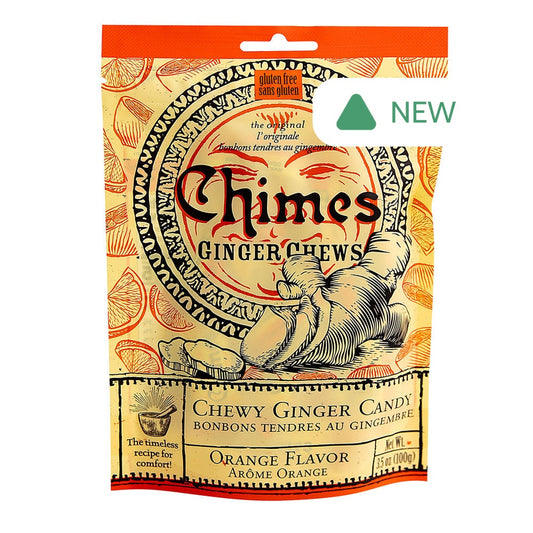 Wholesale Chimes Orange Ginger Chews 3.5 Oz Peg Bag- Bulk