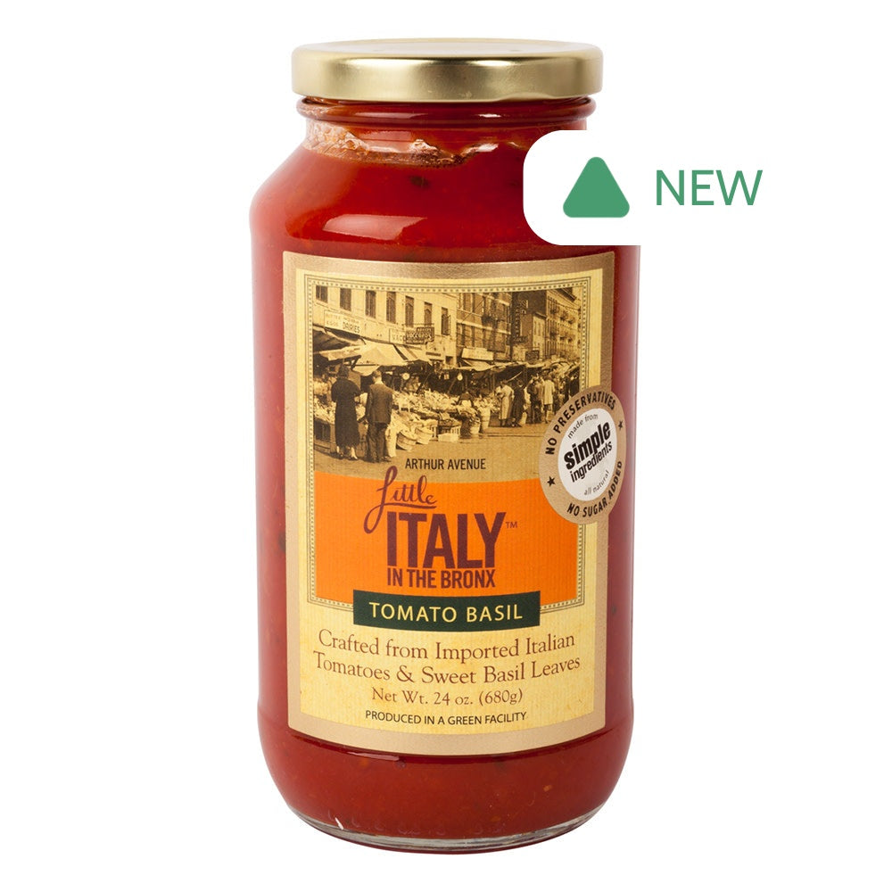 Wholesale Little Italy In The Bronx Tomato Basil Sauce 24 Oz Jar- Bulk