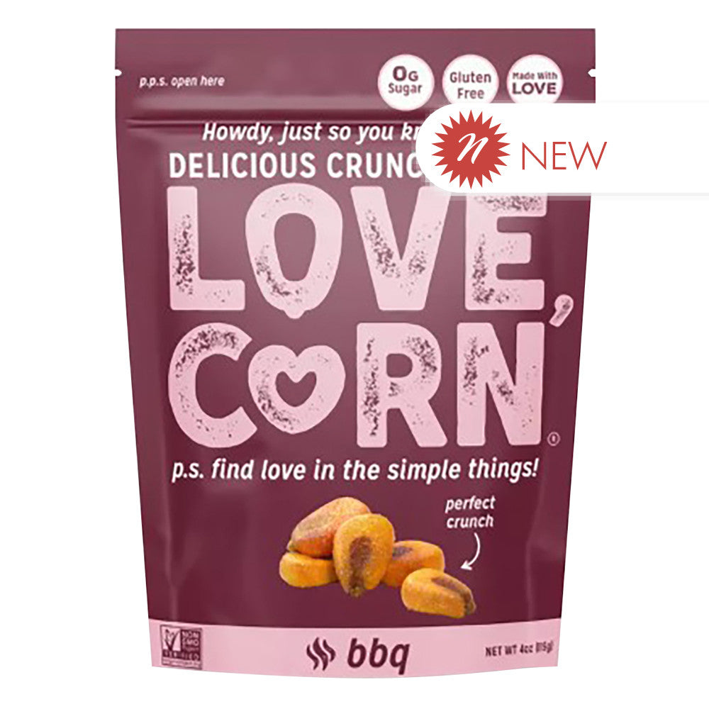 Wholesale Love Corn - Barbecue Pouch - 4Oz- Bulk