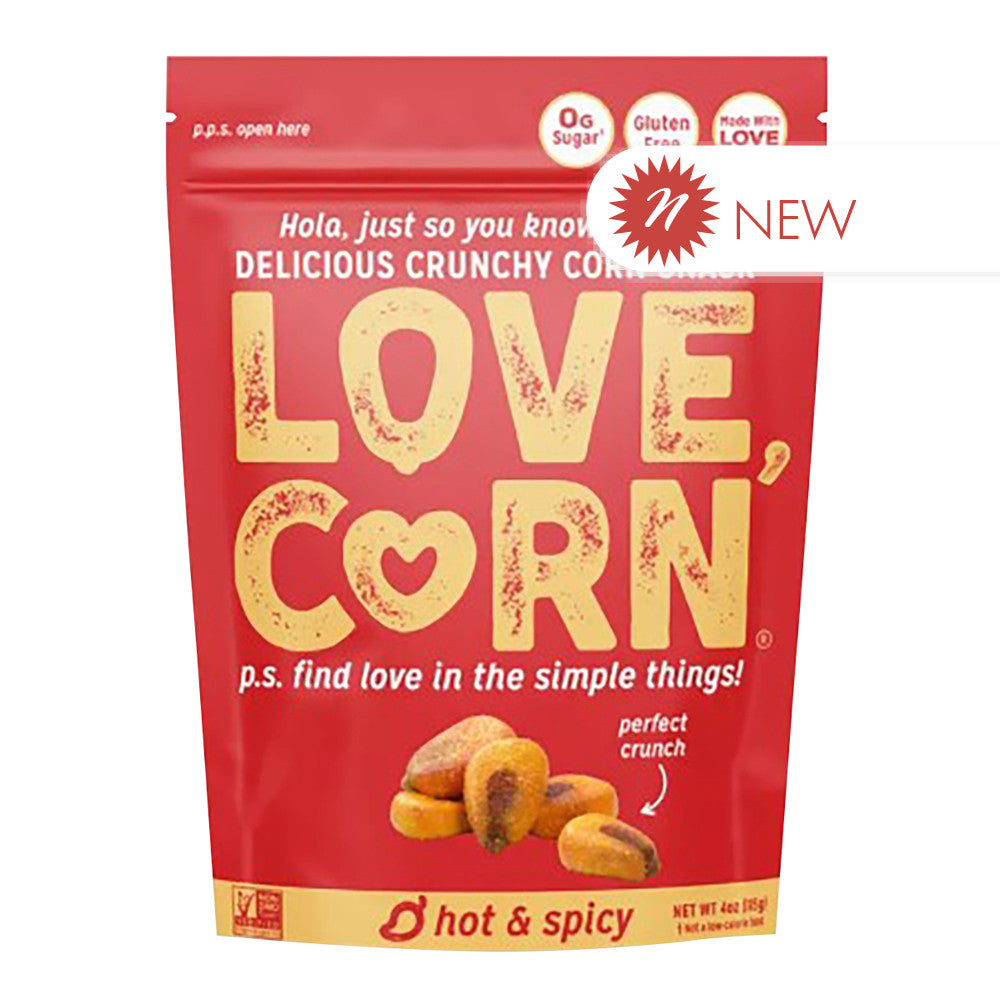 Wholesale Love Corn - Hot&Spicy Pouch - 4Oz- Bulk
