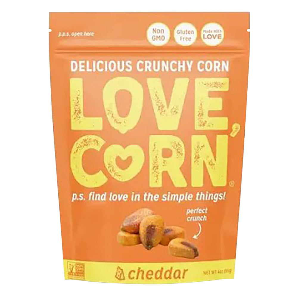Wholesale Love Corn - Cheddar Pouch - 4Oz- Bulk