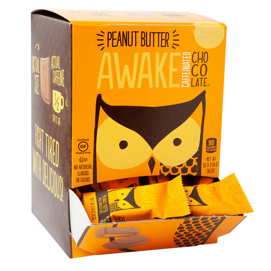 Wholesale Awake Bites Caffeinated Peanut Butter 0.58 Oz Changemaker- Bulk