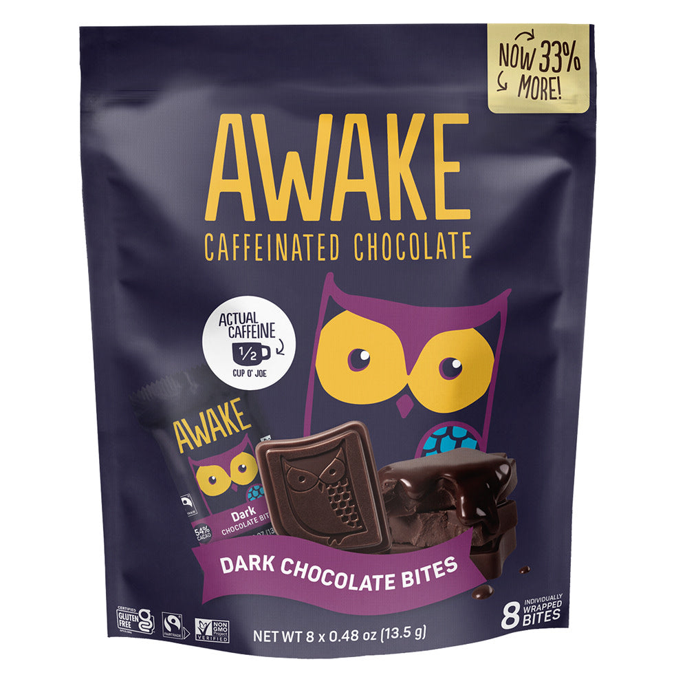 Wholesale Awake - Dark Chocolate Bites(8Ct) - 3.8Oz- Bulk