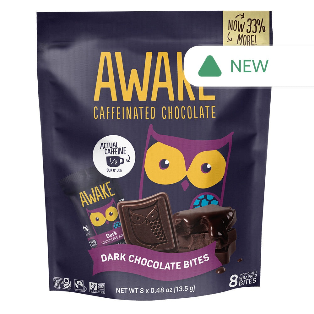 Wholesale Awake - Dark Chocolate Bites(8Ct) - 3.8Oz- Bulk