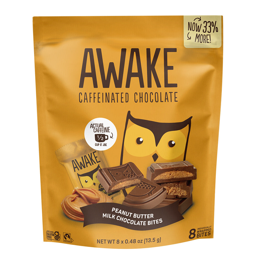 Wholesale Awake - Peanut Butter Milk Chocolate Bite(8Ct) - 3.8Oz - Pk10- Bulk
