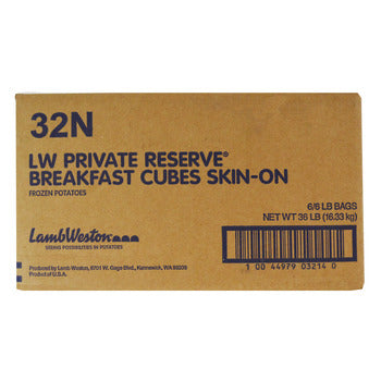 Wholesale Lamb Weston Skin-on Diced Potatoes 6lb- Bulk