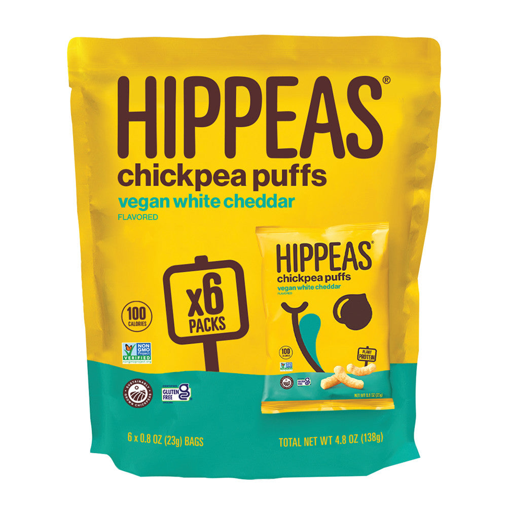 Wholesale Hippeas Vegan White Cheddar Multi Pack 6 Ct 0.8 Oz Bag- Bulk