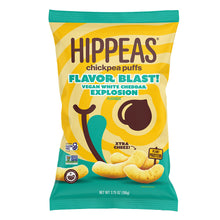 Wholesale Hippeas Flavor Blast! Vegan Cheddar Explosion Chickpea Puffs 3.75 Oz Bag- Bulk
