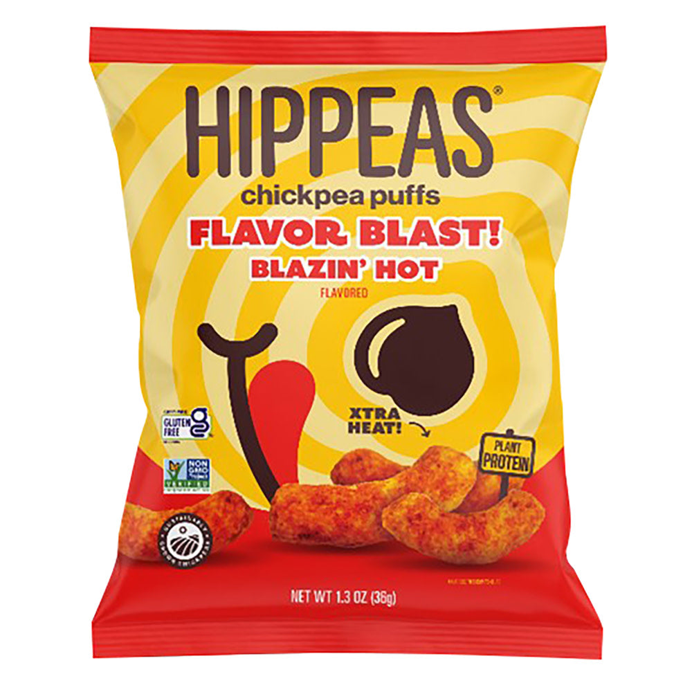 Wholesale Hippeas Chickpea Puffs Blazin' Hot 1.3 Oz Bag- Bulk