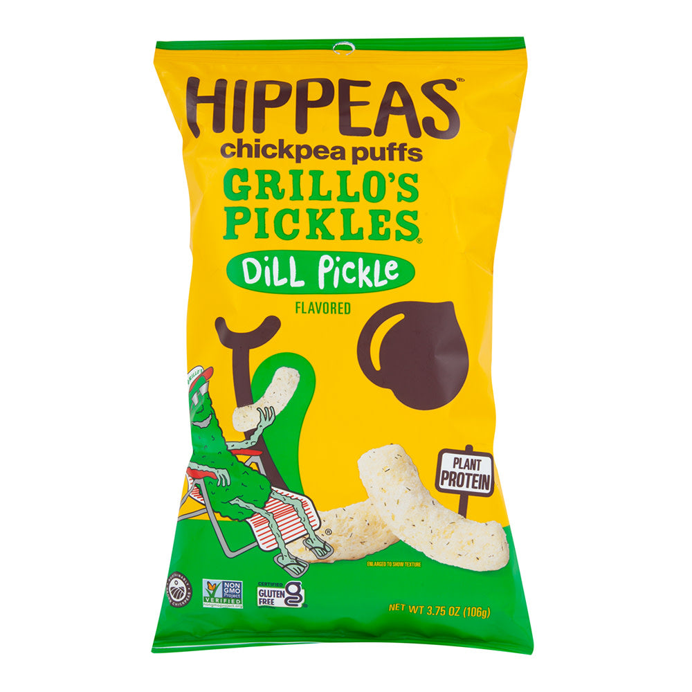 Wholesale Grillo'S Pickles Hippeas Dill Pickle Chickpea Puffs 3.75 Oz Bag- Bulk