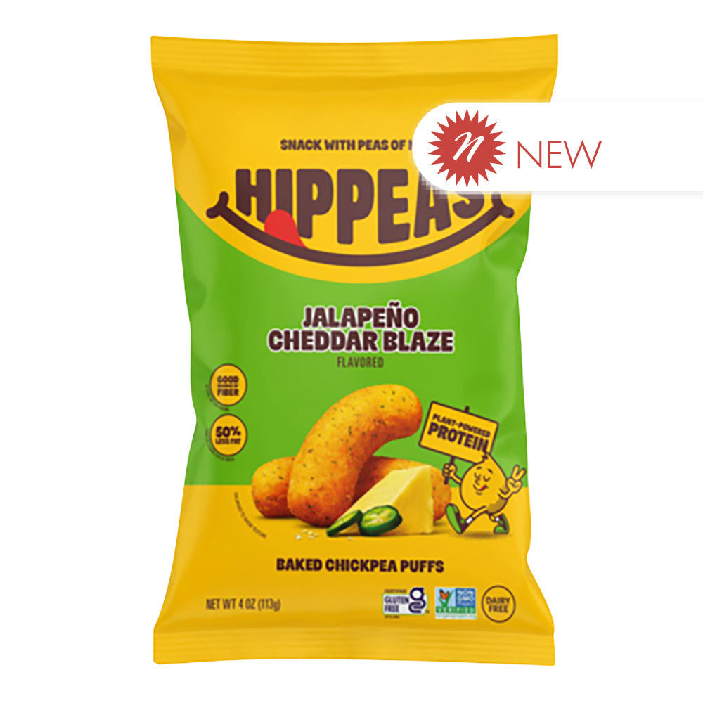 Wholesale Hippeas - Chickpea Puffs - Jalapeno Cheddar - 4Oz- Bulk