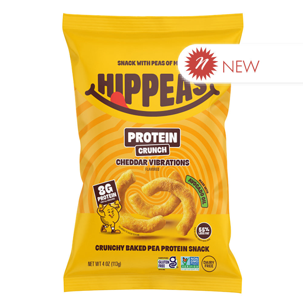 Wholesale Hippeas - Protein Crunch - Cheddar Vibrations - 4Oz- Bulk