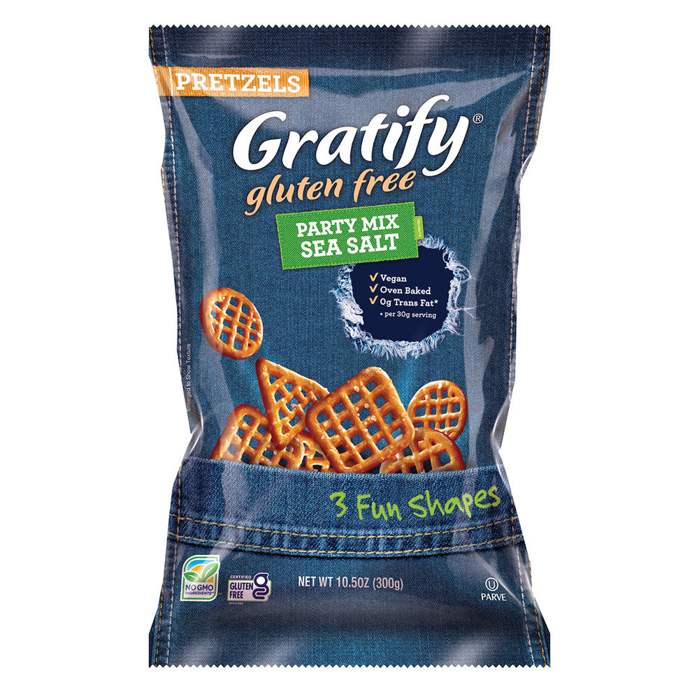 Wholesale Gratify Gluten Free Pretzel Party Mix 10.5 Oz- Bulk