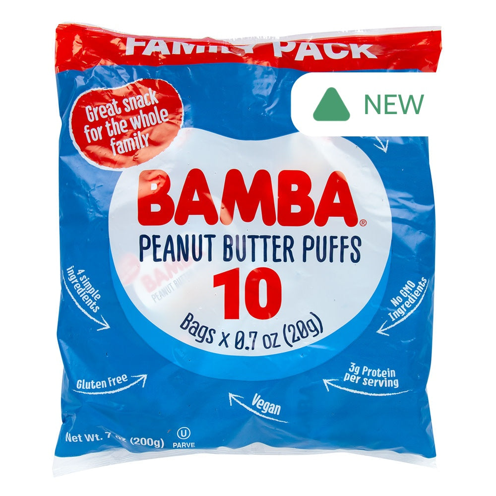 Wholesale Gratify Bamba Peanut Butter Puffs Multi 10 Count 0.7 Oz Bag- Bulk