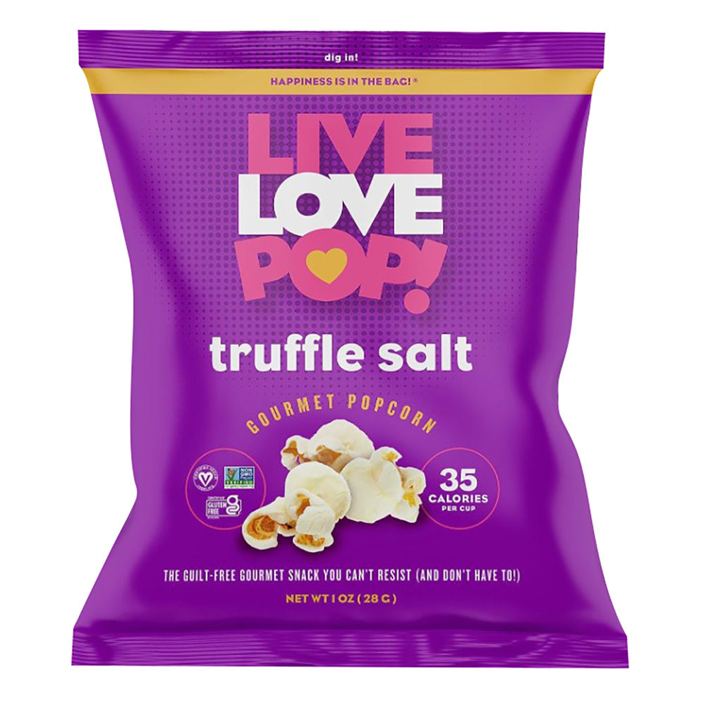 Wholesale Live Love Pop! Truffle Sea Salt Gourmet Popcorn 1 Oz Bags- Bulk
