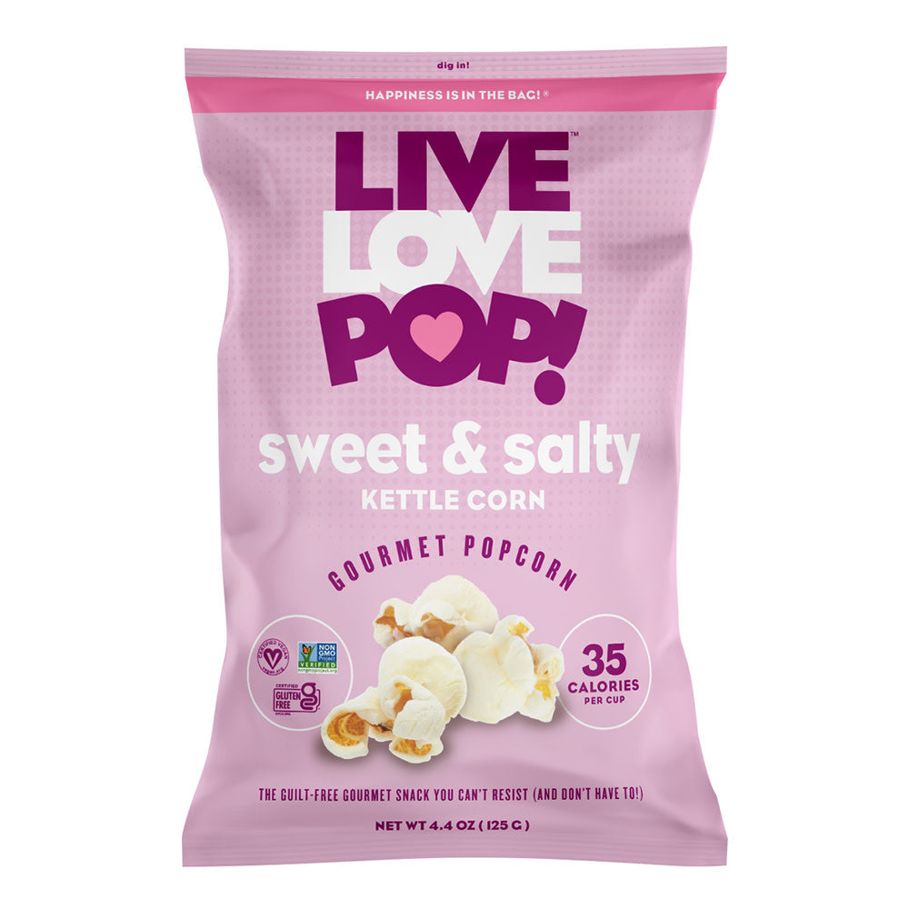 Wholesale Live Love Pop! Sweet & Salty Kettle Corn Popcorn 4.4 Oz Bag- Bulk