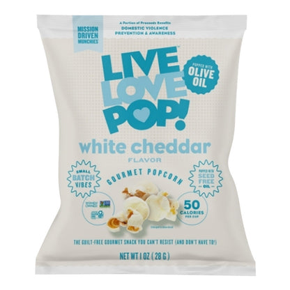 Wholesale Live Love Pop White Cheddar Popcorn 1 Oz- Bulk
