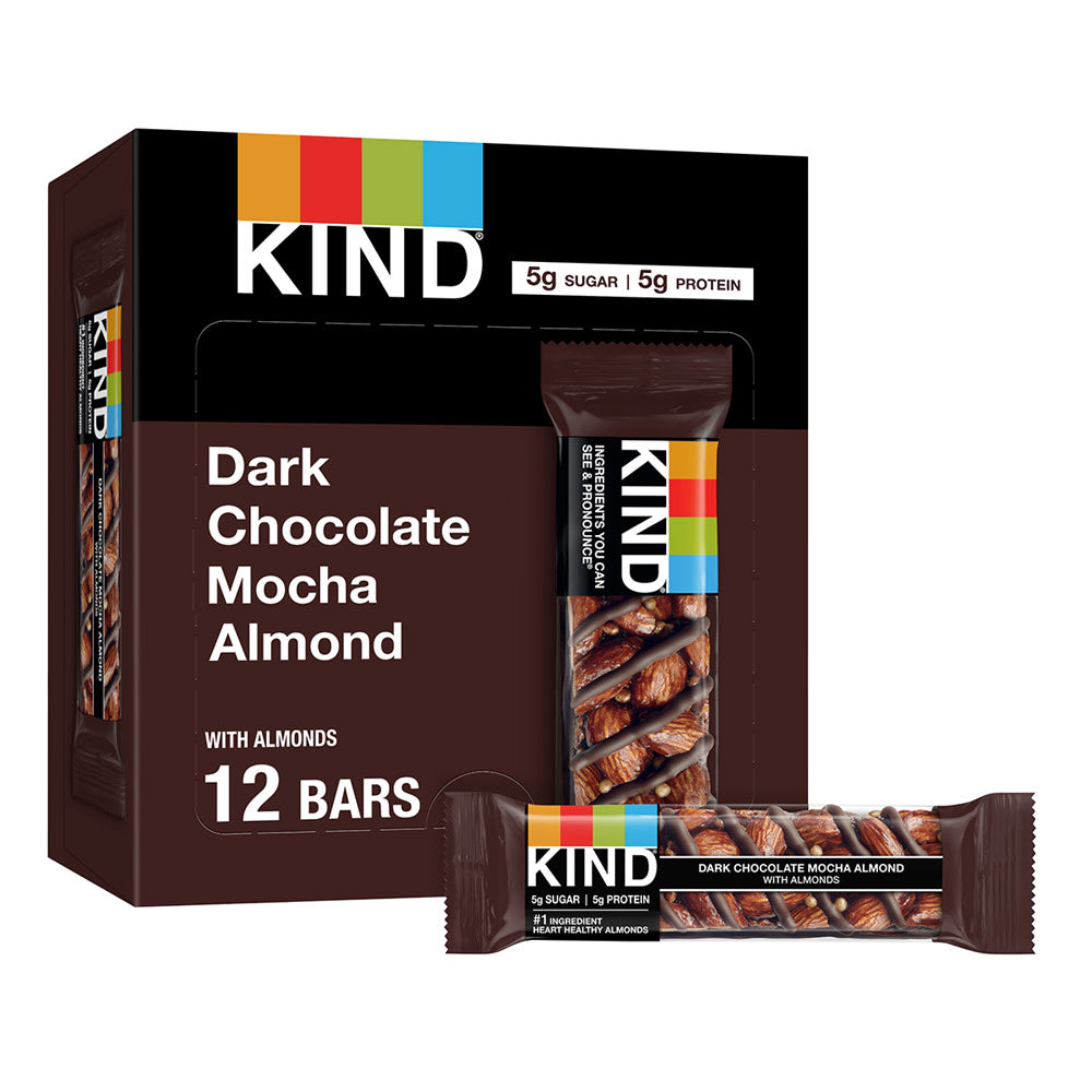 Wholesale Kind Dark Chocolate Mocha Almond 1.4 Oz Bar- Bulk