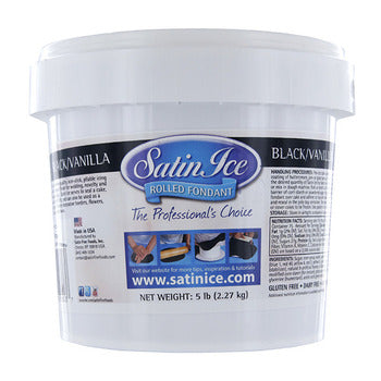 Wholesale Satin Ice Black Rolled Fondant- Bulk