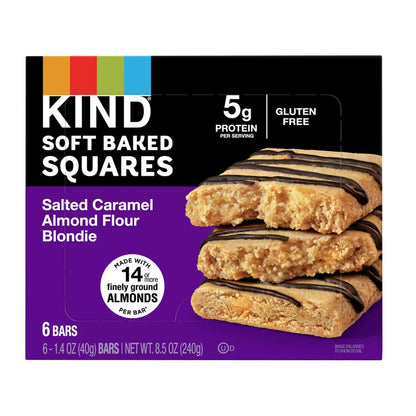 Wholesale Kind Salted Caramel Almond Flour Blondie 1.4 Oz Bar 6 Count Box- Bulk