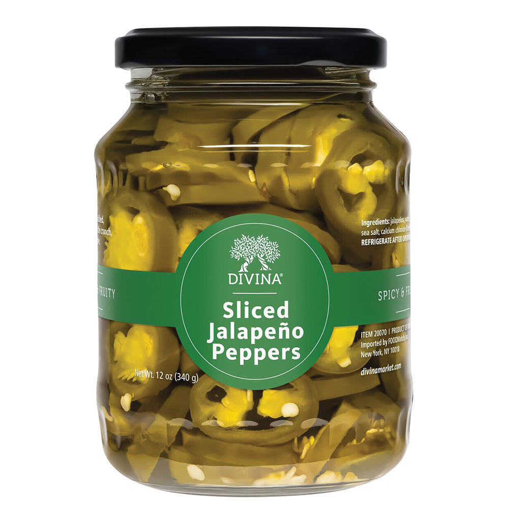 Wholesale Divina Sliced Jalapeno Peppers 12 Oz Jar- Bulk