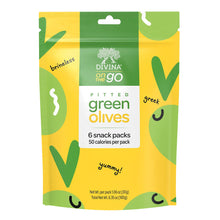 Wholesale Divina On The Go Green Pitted Olives 6.35 Oz Bag- Bulk