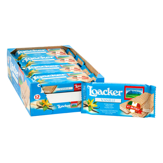 Wholesale Loacker Vanilla Classic Wafers 1.59 Oz- Bulk
