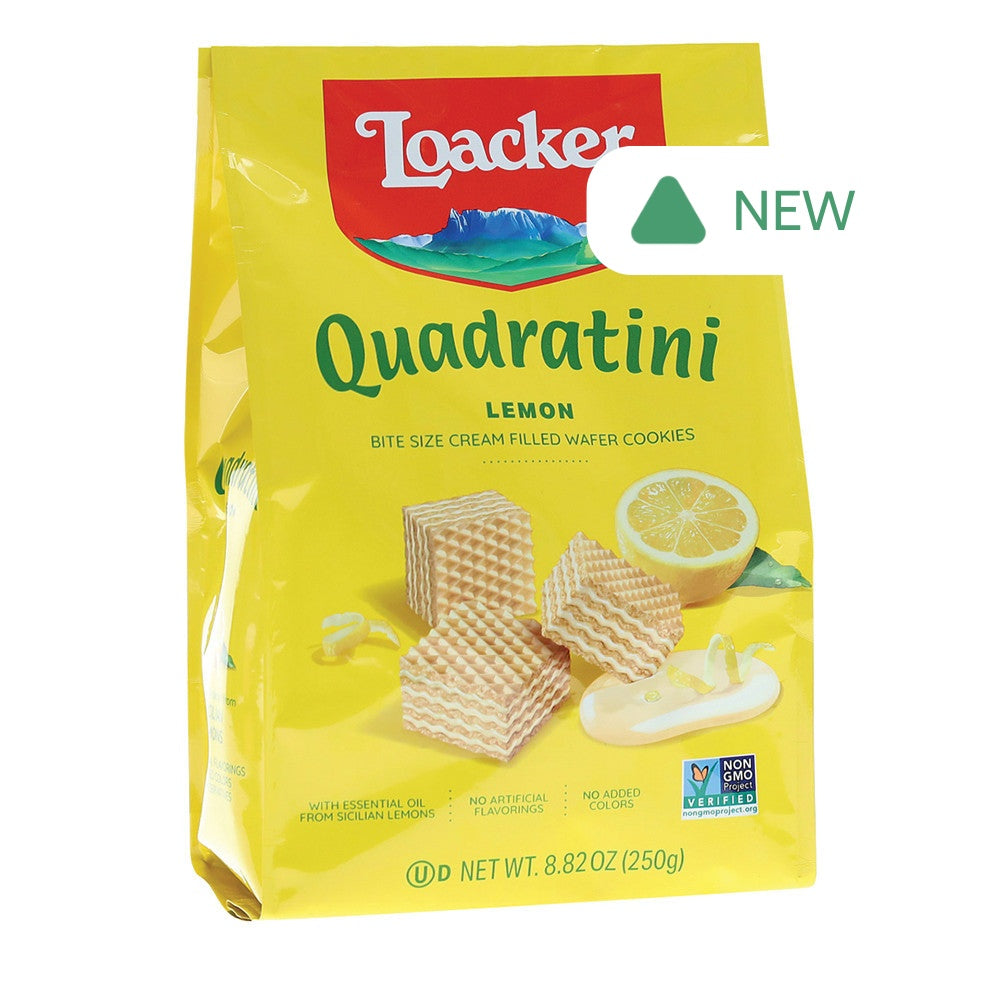 Wholesale Loacker Quadratini Lemon 8.82 Oz Bag- Bulk