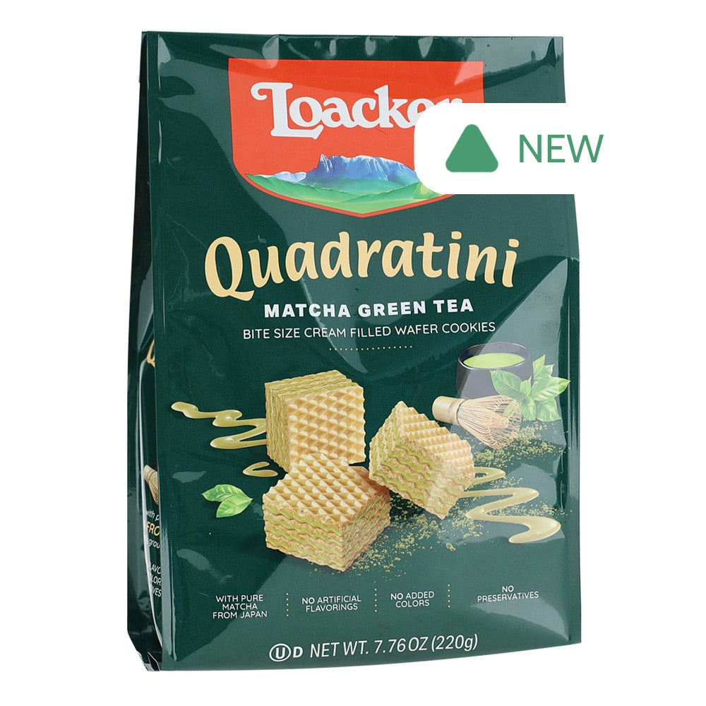 Wholesale Loacker Quadratini Matcha Green Tea 7.76 Oz Bag- Bulk