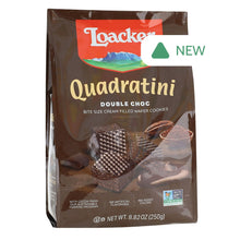 Wholesale Loacker Double Chocolate Quadratini Bag 8.82 Oz Pouch- Bulk