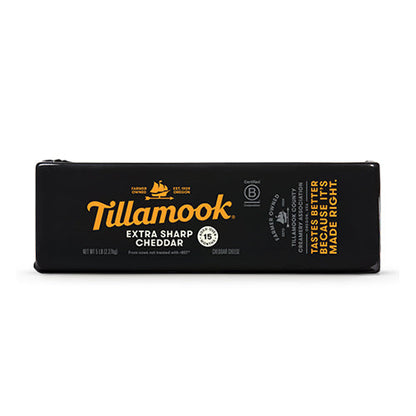 Wholesale Tillamook Sharp Yellow Cheddar Cheese Block 10lb- Bulk