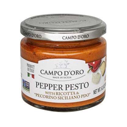 Wholesale Campo D'Oro Pepper Pesto Sauce 6.3 Oz Jar- Bulk