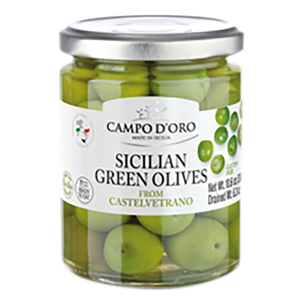 Wholesale Campo D'Oro - Sicilian Green Olives - 10.6Oz- Bulk