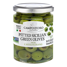 Wholesale Campo D'Oro - Pittedsicilin Green Olives - 10.6Oz- Bulk