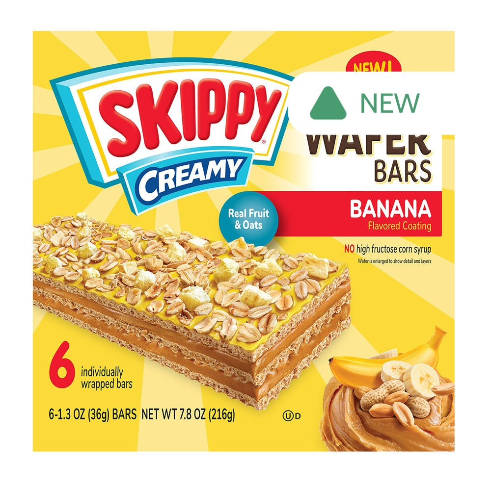 Wholesale Skippy Peanut Butter & Banana Wafer Bars 7.8 Oz Box- Bulk