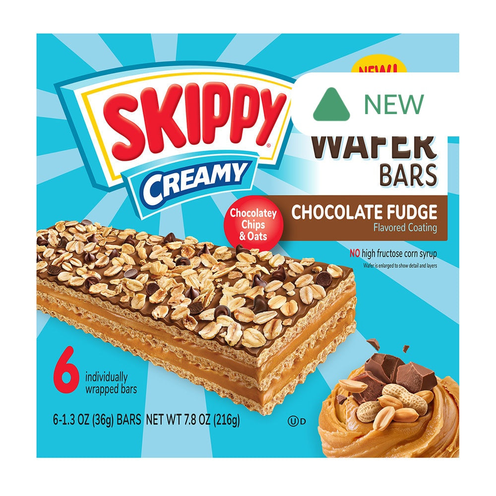 Wholesale Skippy Creamy Peanut Butter & Chocolate Fudge Wafer Bars 7.8 Oz Box- Bulk