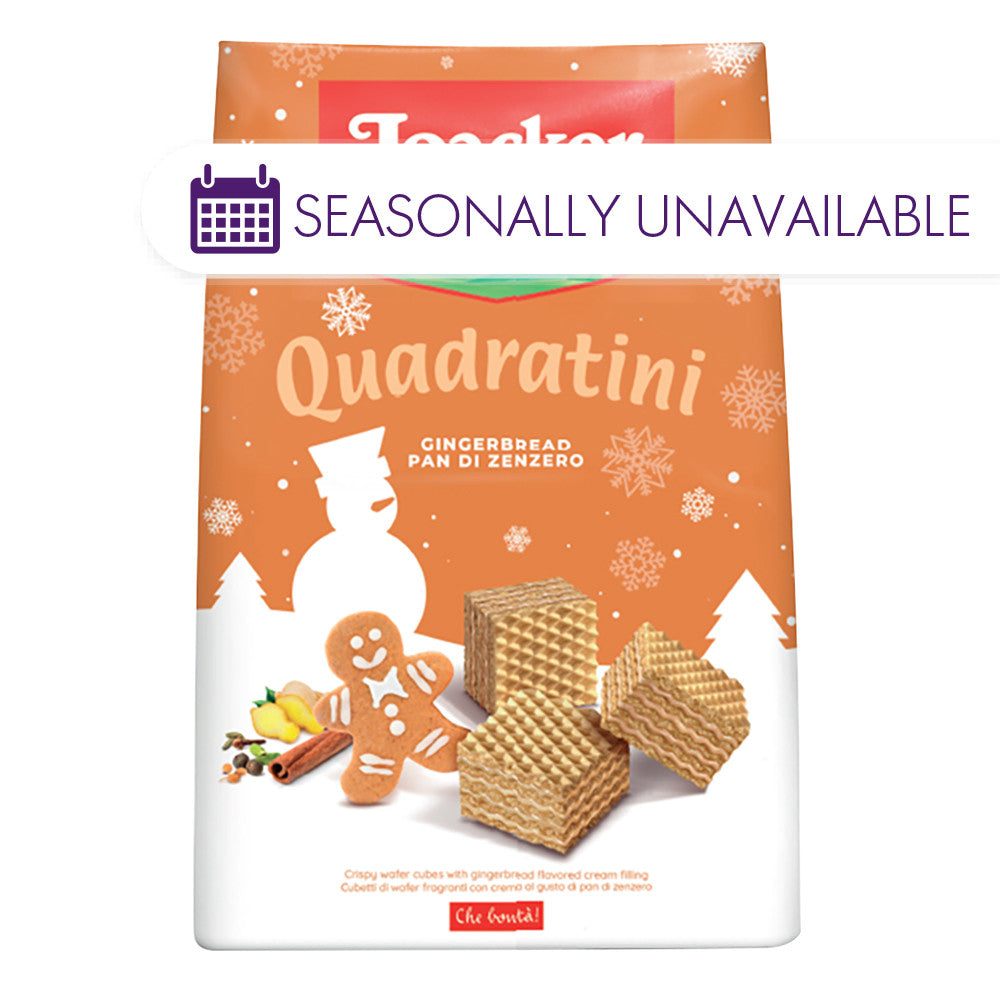Wholesale Loacker Quadratini Gingerbread 8.82 Oz Bag- Bulk