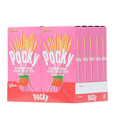 Wholesale Pocky Strawberry Cookie Sticks 1.41 Oz Box- Bulk