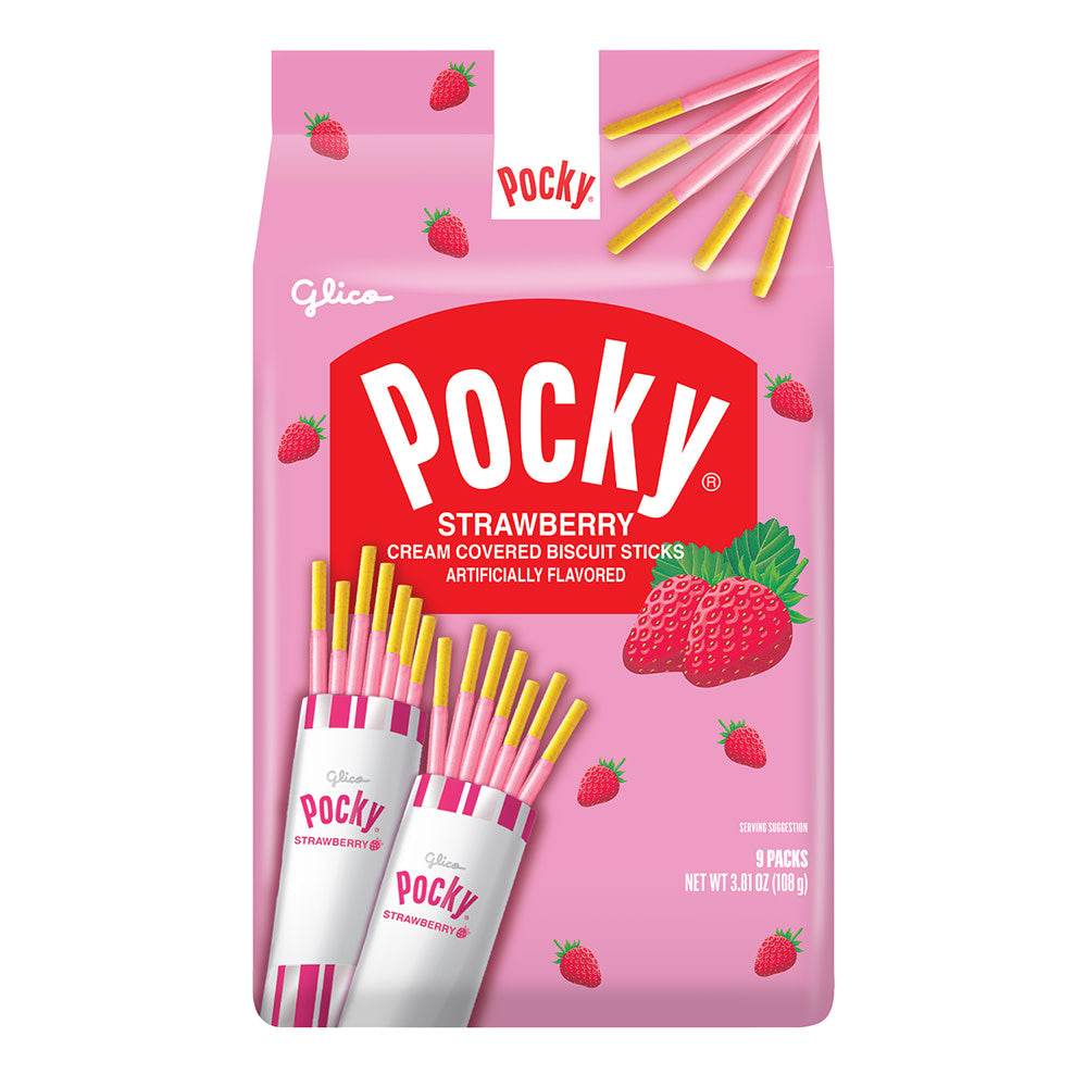 Wholesale Pocky - Family Pack - Strwbry (9Ct) - 3.81Oz- Bulk