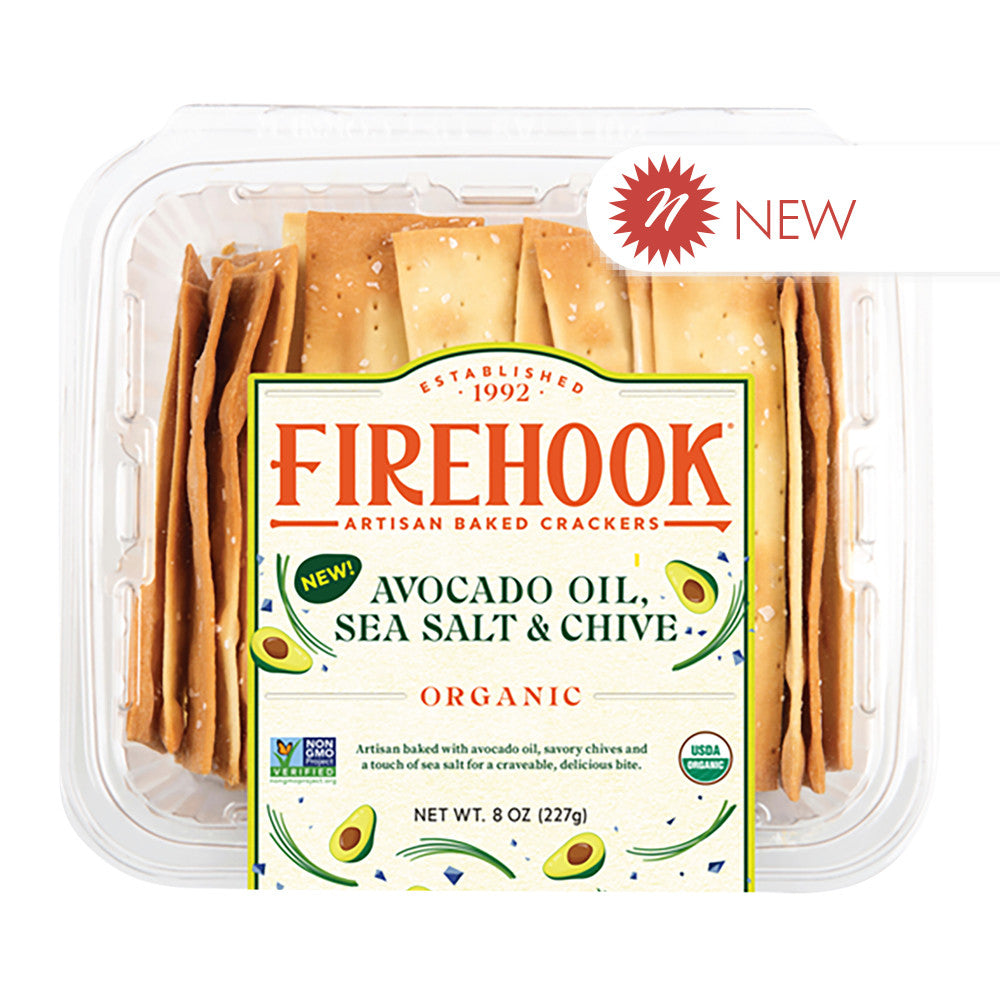 Wholesale Firehook - Avocado Oil Sea Salt & Chive Crackers - 8Oz- Bulk