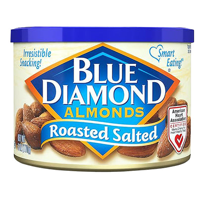 Wholesale Blue Diamond Roasted Salted Almonds 6 Oz Can- Bulk