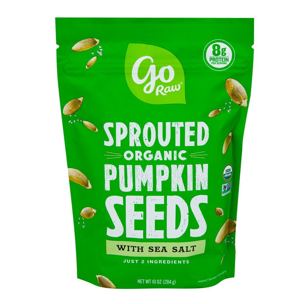 Wholesale Go Raw Sprouted Pumpkin Seeds With Sea Salt 10 Oz Bag- Bulk