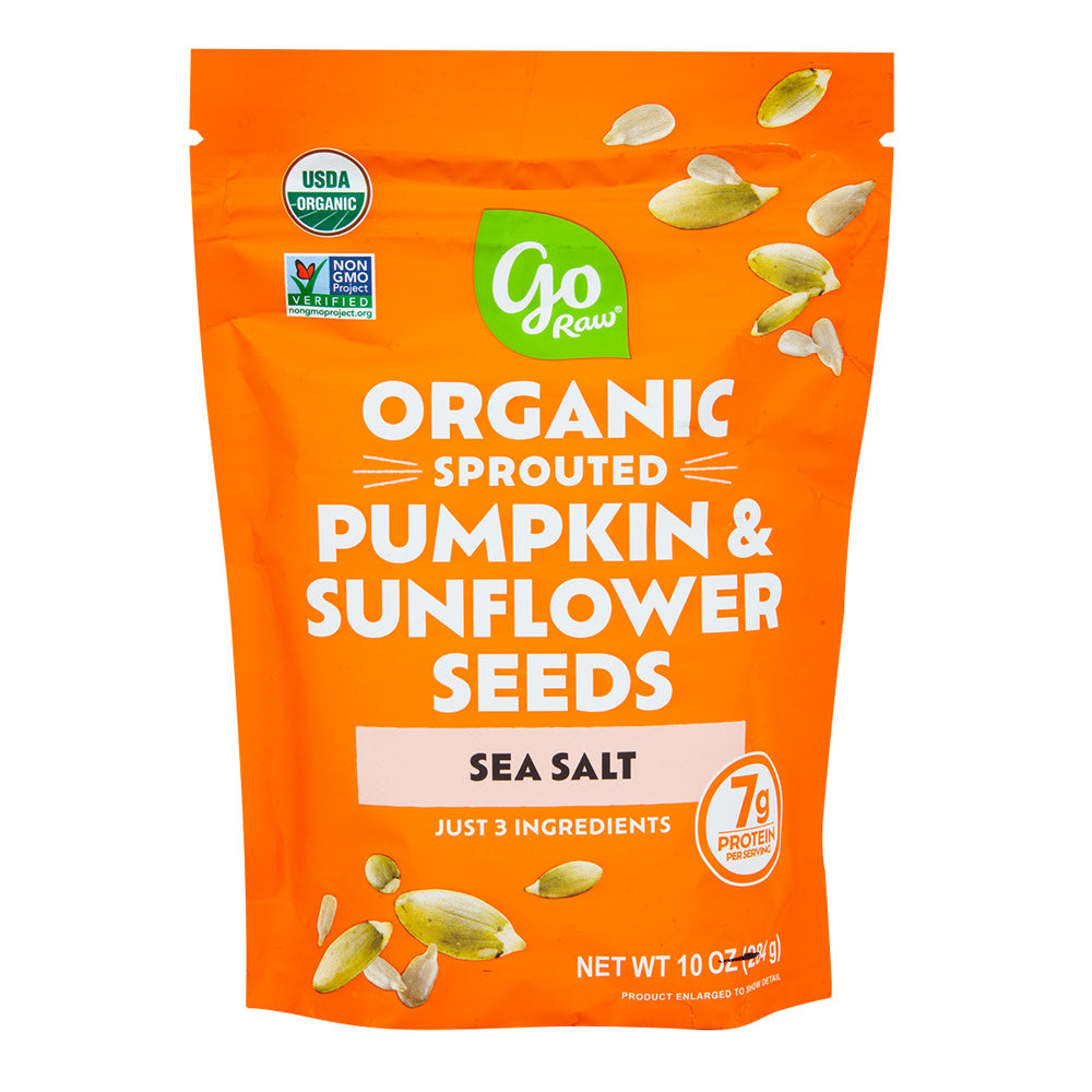 Wholesale Go Raw Sea Salt Sprouted Pumpkin & Sunflower Seeds 10 Oz Bag- Bulk