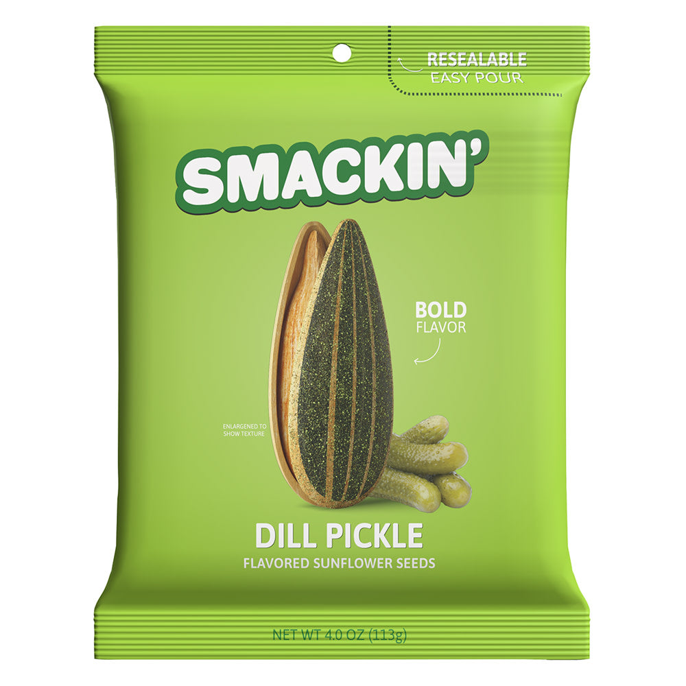 Wholesale Smackin' Dill Pickle Sunflower Seeds 4 Oz Bag- Bulk