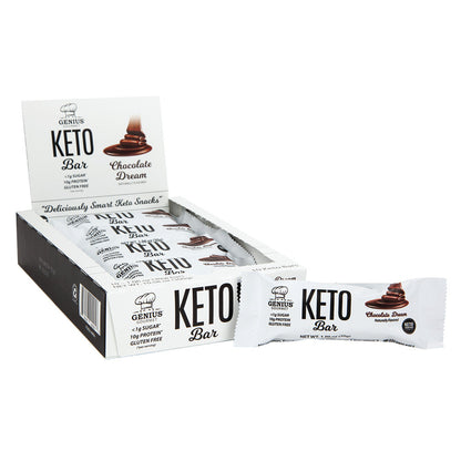Wholesale Genius Gourmet Protein Bar Chocolate Dream 1.02 Oz Bar- Bulk