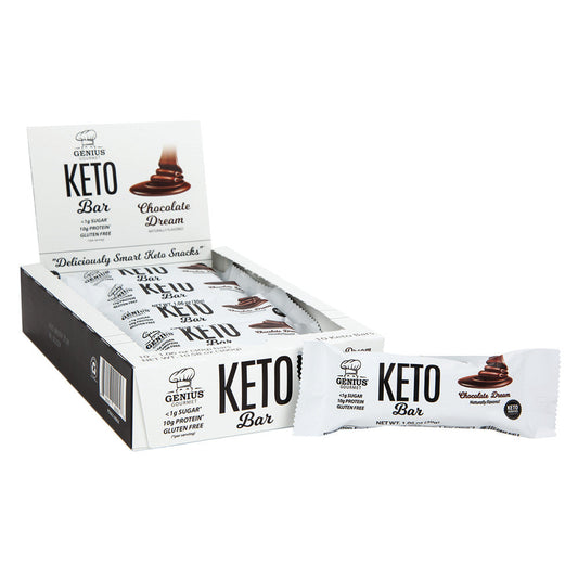 Wholesale Genius Gourmet Protein Bar Chocolate Dream 1.02 Oz Bar- Bulk