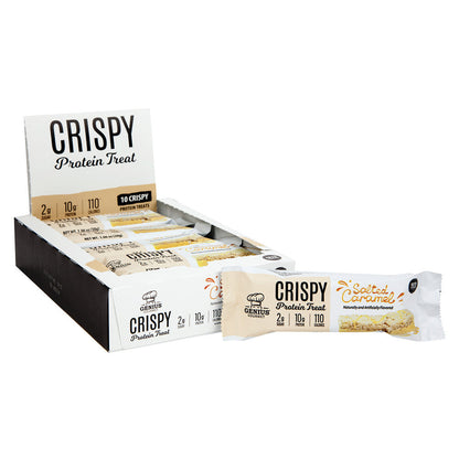 Wholesale Genius Gourmet Crispy Protein Bar Salted Caramel 1.06 Oz- Bulk